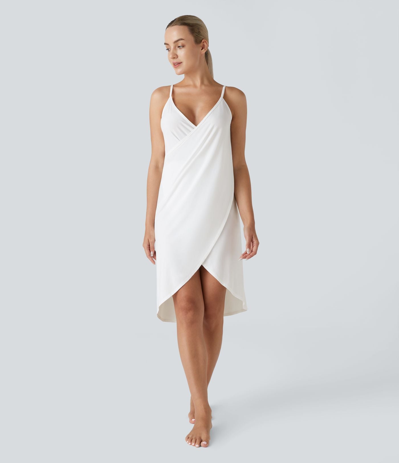 Robe de Plage Fines bretelles croisée dos nu effet portefeuille effet frais InstantCool
