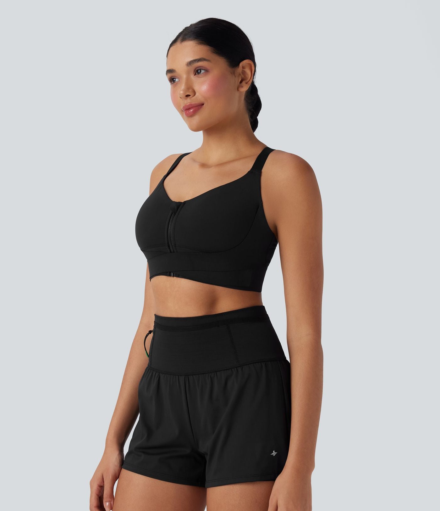 Brassière de sport course SpeedWave™ soutien intermédiaire push-up zip boucle réglable séchage rapide bonnets A-C