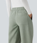 Pantalon taille mi-haute avec poches