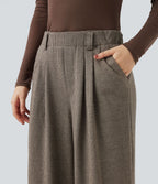 Halara Flex™ Pantalon tailleur baggy pied-de-poule taille haute avec poches