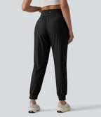 Jogging de yoga gainant taille haute avec œillets avec poches