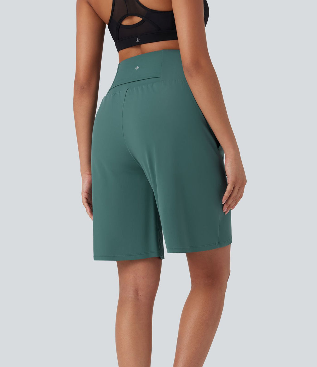 Bermuda SoftlyZero™ Airy de yoga taille haute avec poches multiples et effet frais InstantCool