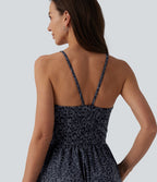 Robe longue fluide décontractée à bretelles avec poches