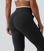 Legging de yoga corsaire Halara UltraSculpt™ color block taille haute gainant avec cordon de serrage avec poches