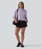 Short sweat décontracté 2 en 1 taille haute ventre plat 7,5 cm avec poches