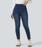 Legging denim Halara Flex™ 7/8 skinny push-up gainant taille haute avec poches