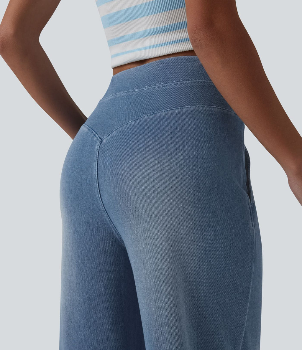 Halara Flex™ Jean large décontracté taille haute ventre plat avec poches