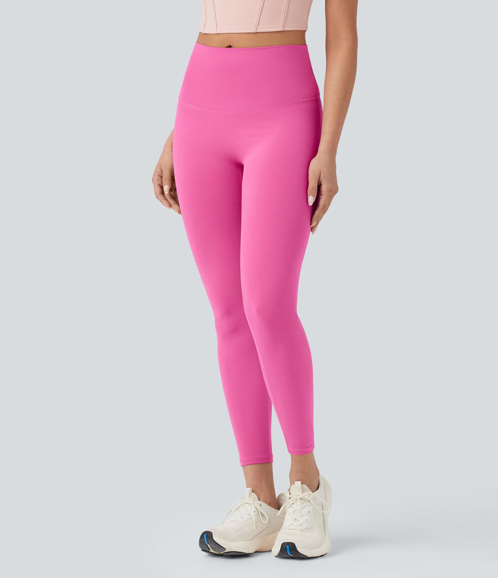 Legging yoga 7/8 SoftlyZero™ taille haute froncé avec lien dos - UPF50+