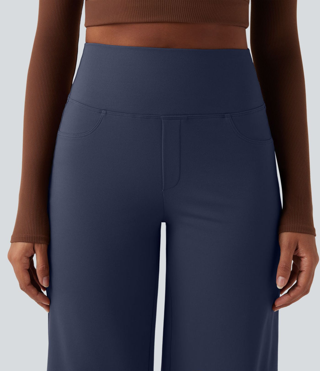 Pantalon yoga large gainant taille haute DayStretch avec poches