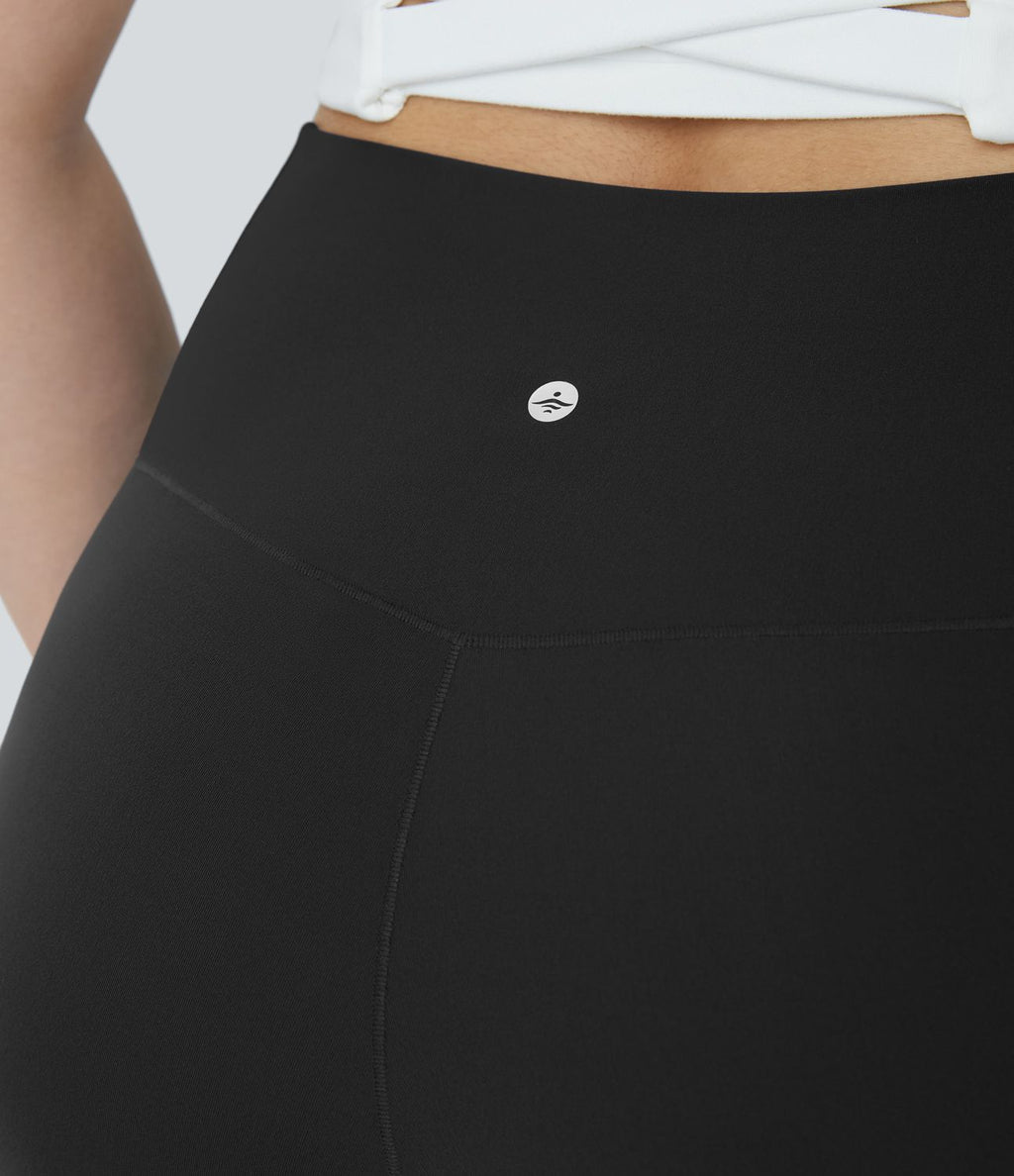 Softlyzero™ Legging Capri de Yoga Grande Taille Taille Haute avec Poche et Découpe Croisée