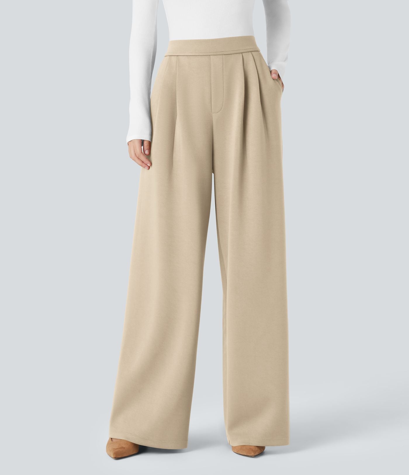 Pantalon de travail Halara Flex™ ample taille haute avec poches