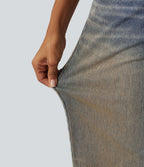 Jean large Halara Flex™ taille basse délavé avec poches