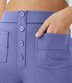 Pantalon taille haute coupe droite DayStretch avec poches