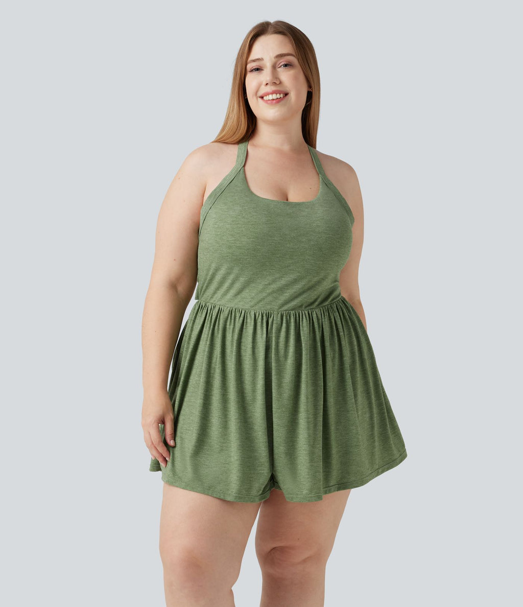 Combishort grande taille avec coussinets amovibles, poches et design accès facile Easy Peasy