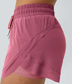 Shorts Running 7,5cm 2 en1 Taille Mi-Haute Cordon de Serrage Empiècement Mesh Contrastant