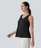Débardeur casual ample col V avec brassière intégrée
