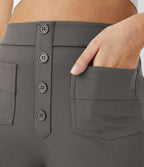 Pantalon taille haute coupe droite DayStretch avec poches