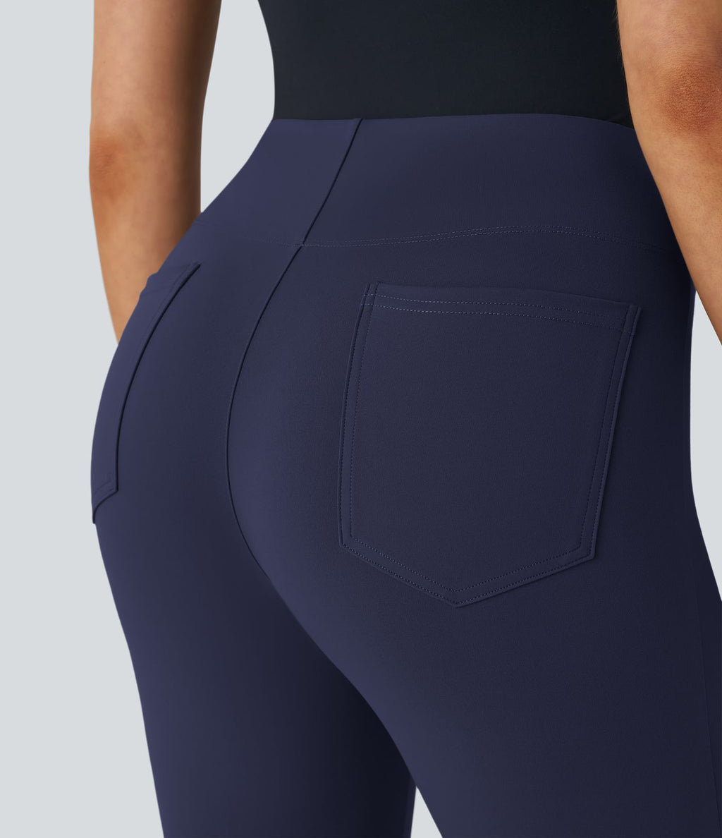 Pantalon tailleur fuselé taille haute Halara Flex™ avec poches