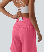 Short de yoga 2-en-1 SoftlyZero™ Airy taille très haute effet frais InstantCool 22,8 cm avec poches