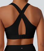 Haut de maillot de bain bikini plage et ville dos nu entrecroisé avec boucle réglable