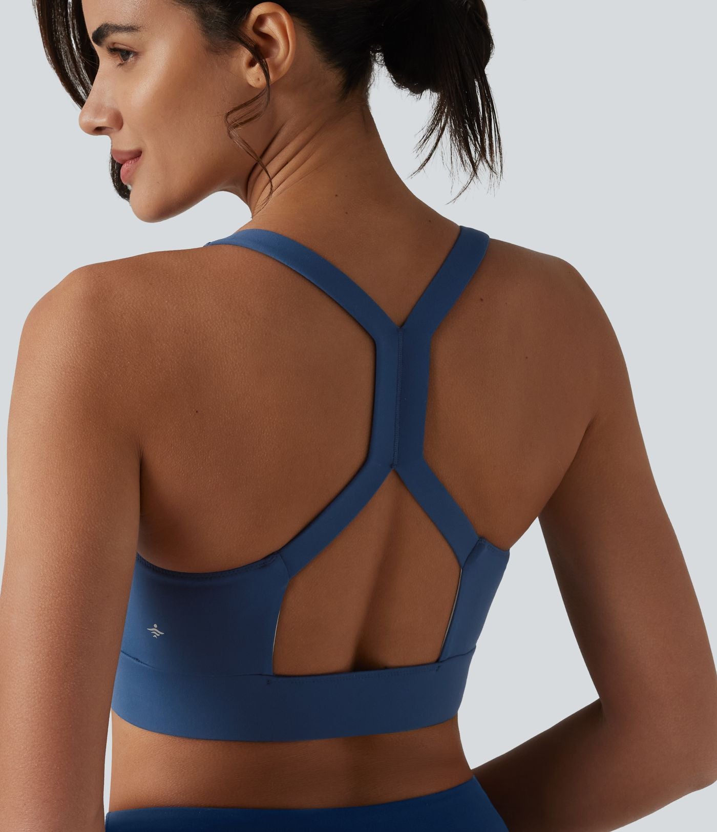 Brassière de sport SoftlyZero™ Plush maintien léger dos nu avec découpes et brassière intégrée