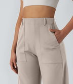 Pantalon barrel DayStretch taille haute avec poches