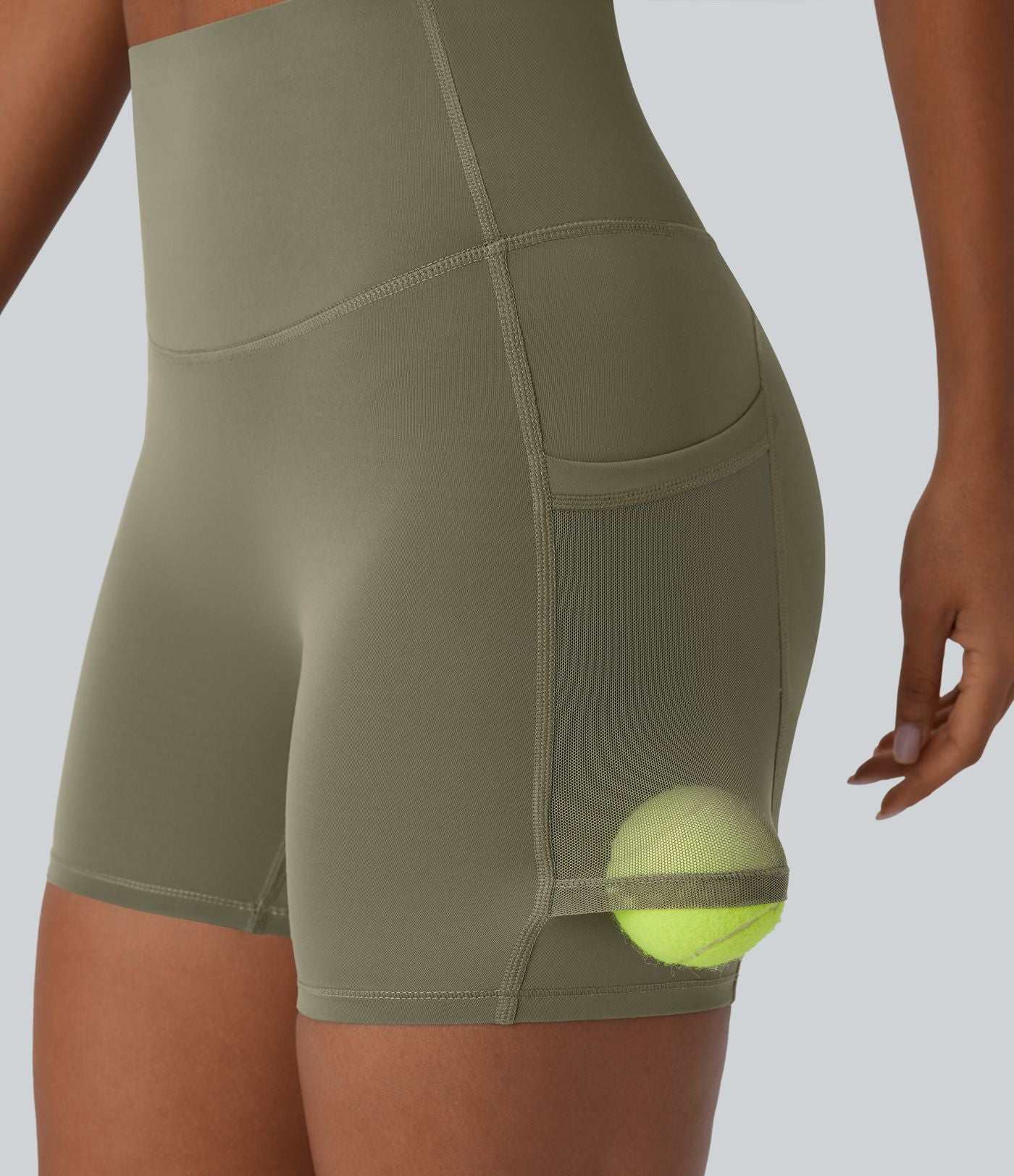 Short 2-en-1 d'entraînement gainant taille haute à séchage rapide avec poches Breezeful™