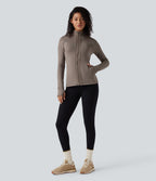 Veste polaire PuffFlex 3-en-1 à col montant et manches longues avec passe-pouces et gilet matelassé avec poches