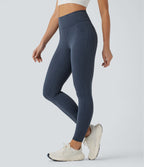 Legging de yoga gainant galbant taille haute imprimé denim avec poches Halara UltraSculpt™