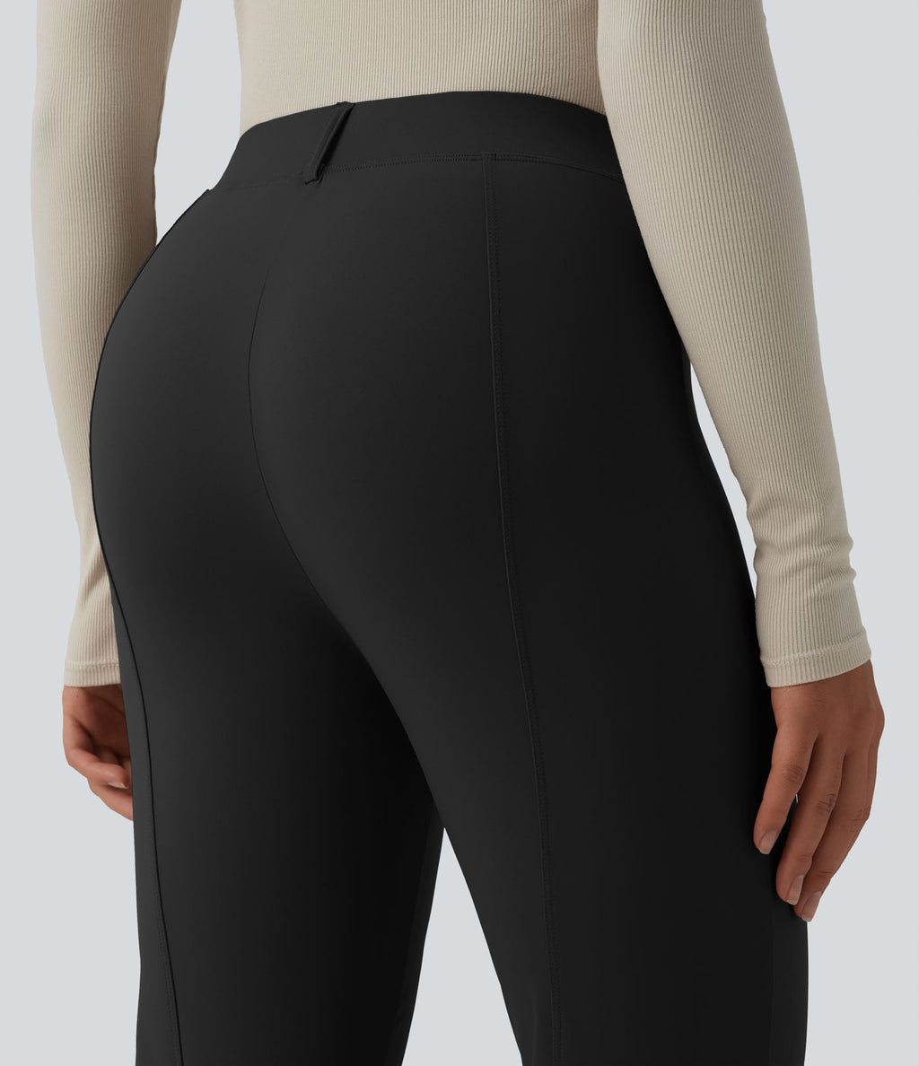 Pantalon tailleur évasé taille haute