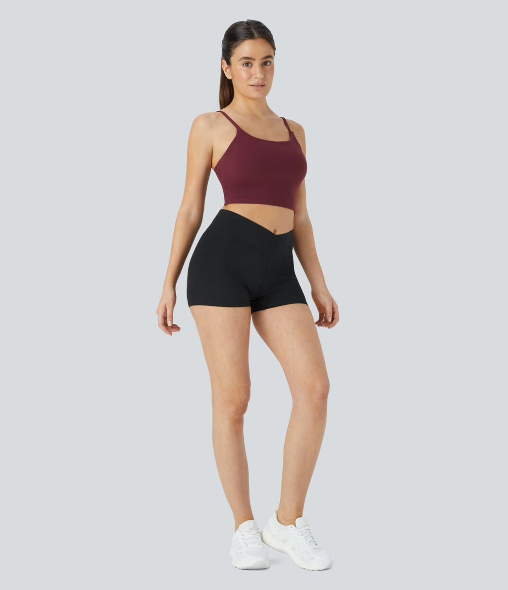 Softlyzero™ Short 7,5cm Biker Taille Haute Croisé Uni