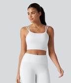 Débardeur yoga court Halara UltraSculpt™ double bretelles torsadé dos nu