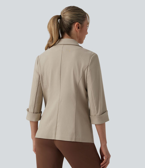 Blazer de travail col châle manches 3/4 avec poches