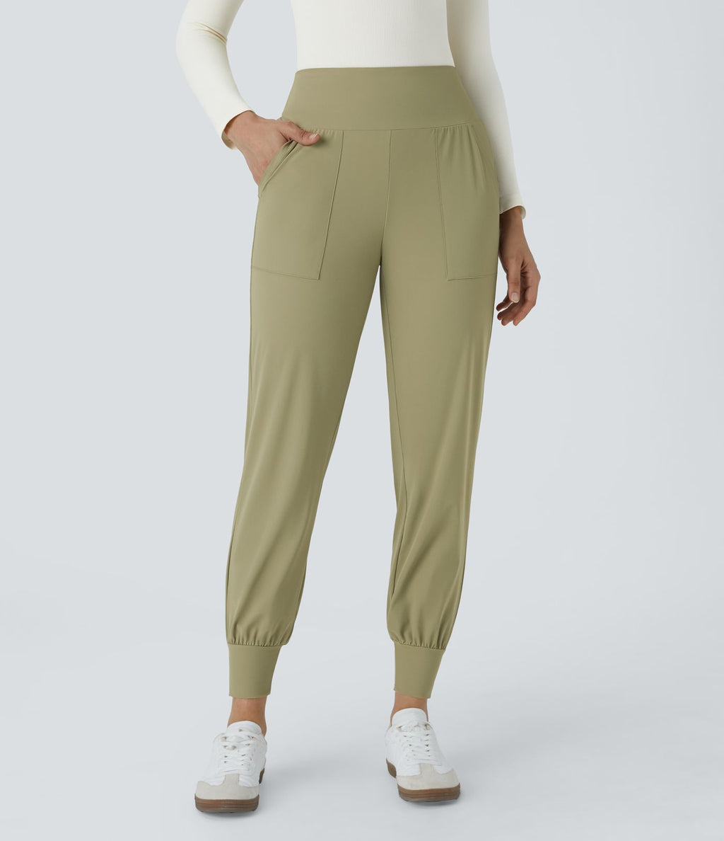 Jogging Casual Uni Taille Haute Poche Latérale
