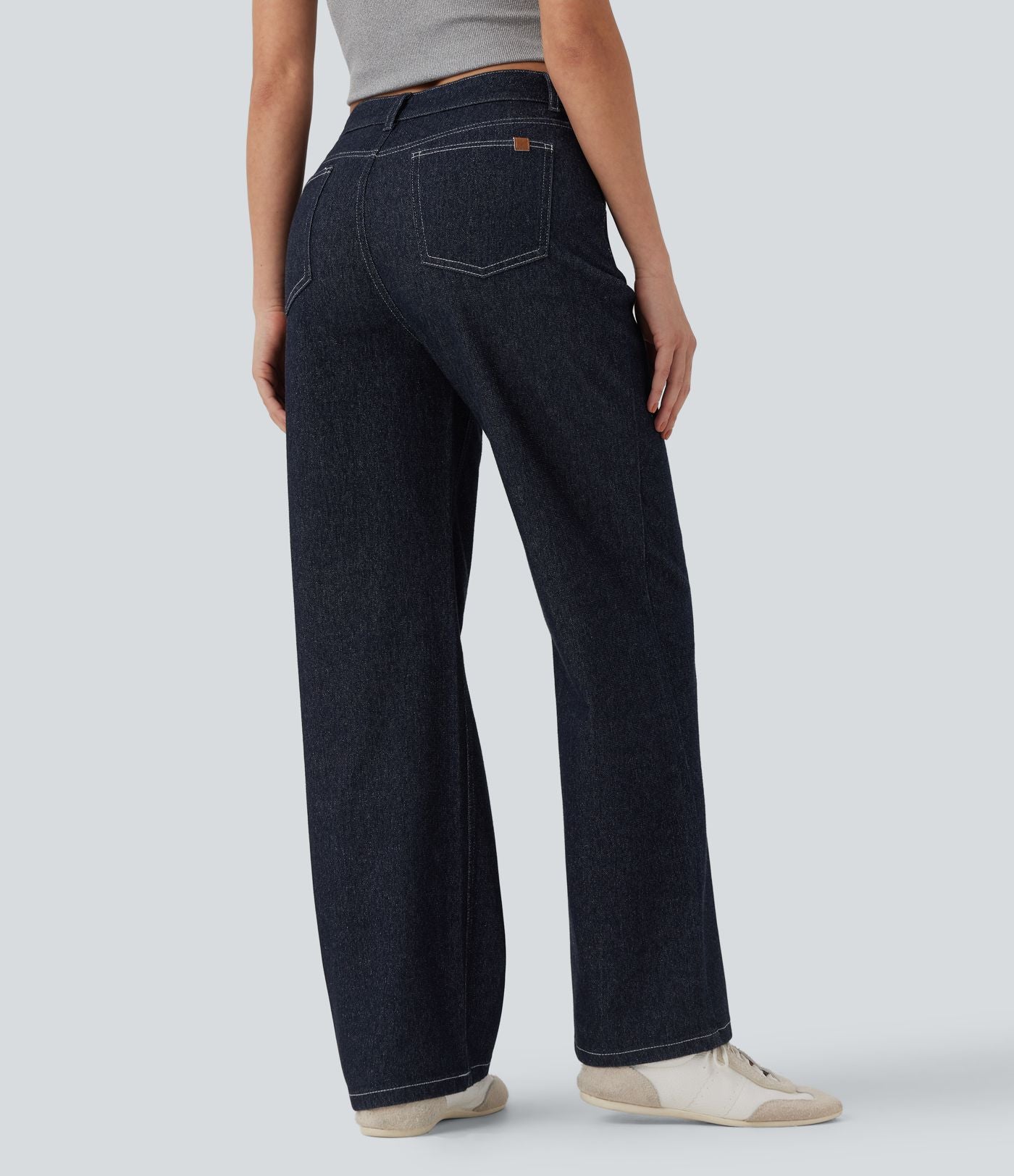 Jean taille haute Halara Flex™ jambes droites, effet sparkle avec poches