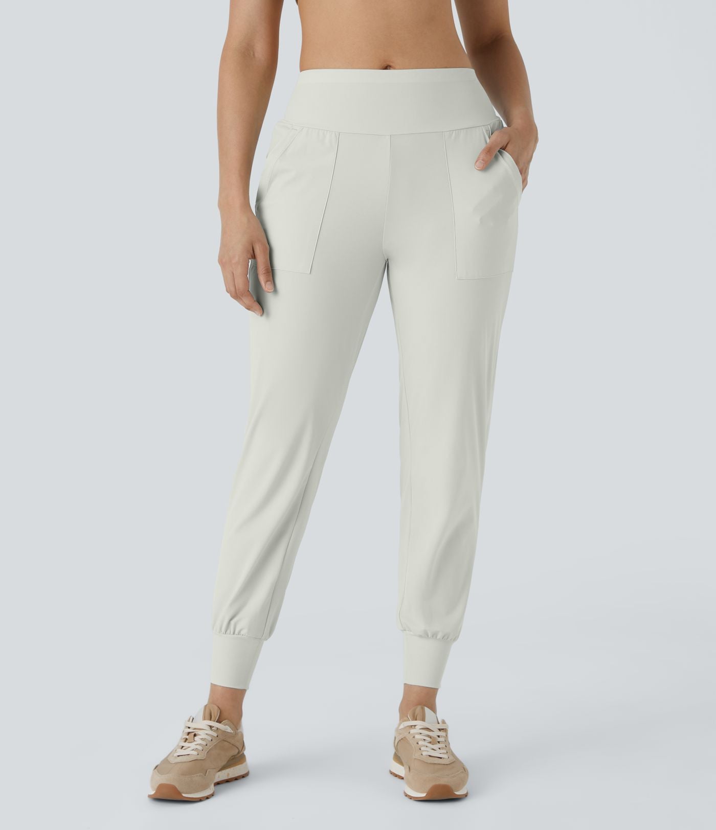 Jogging Casual Uni Taille Haute Poche Latérale