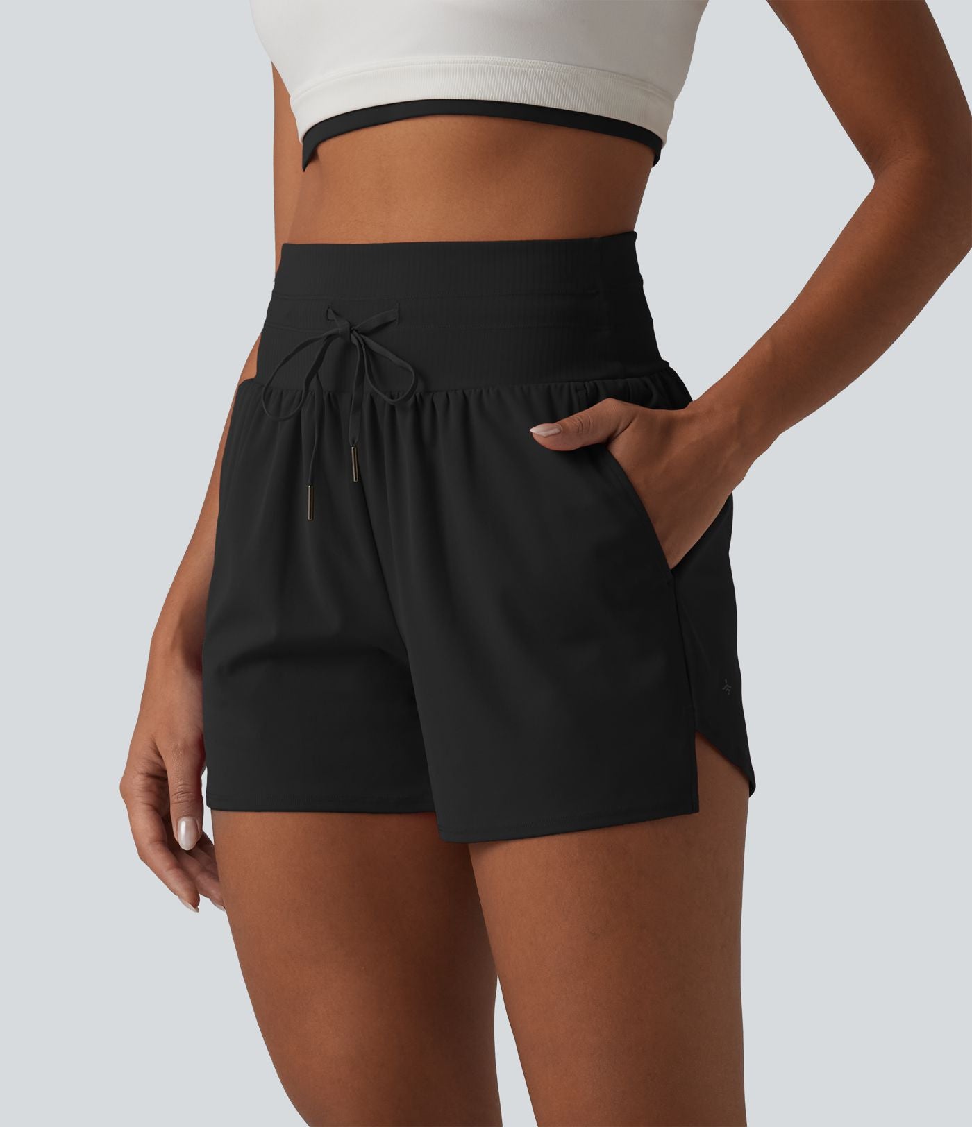 Short de yoga taille haute Halara UltraSculpt™ à cordon de serrage 9 cm avec poches