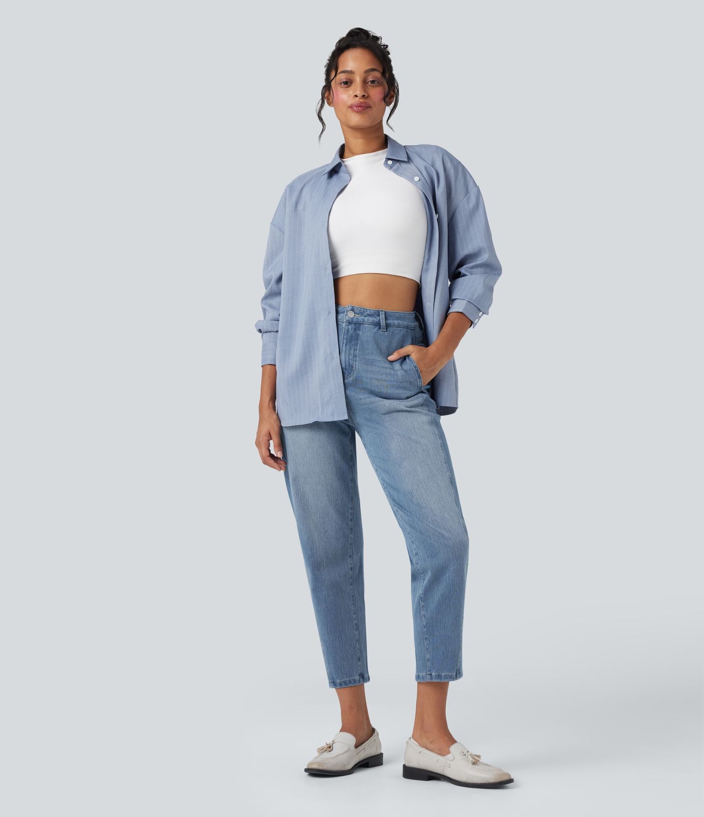 Jean 7/8 Halara Flex™ taille haute avec poches