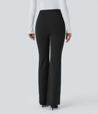 Pantalon croisé taille haute
