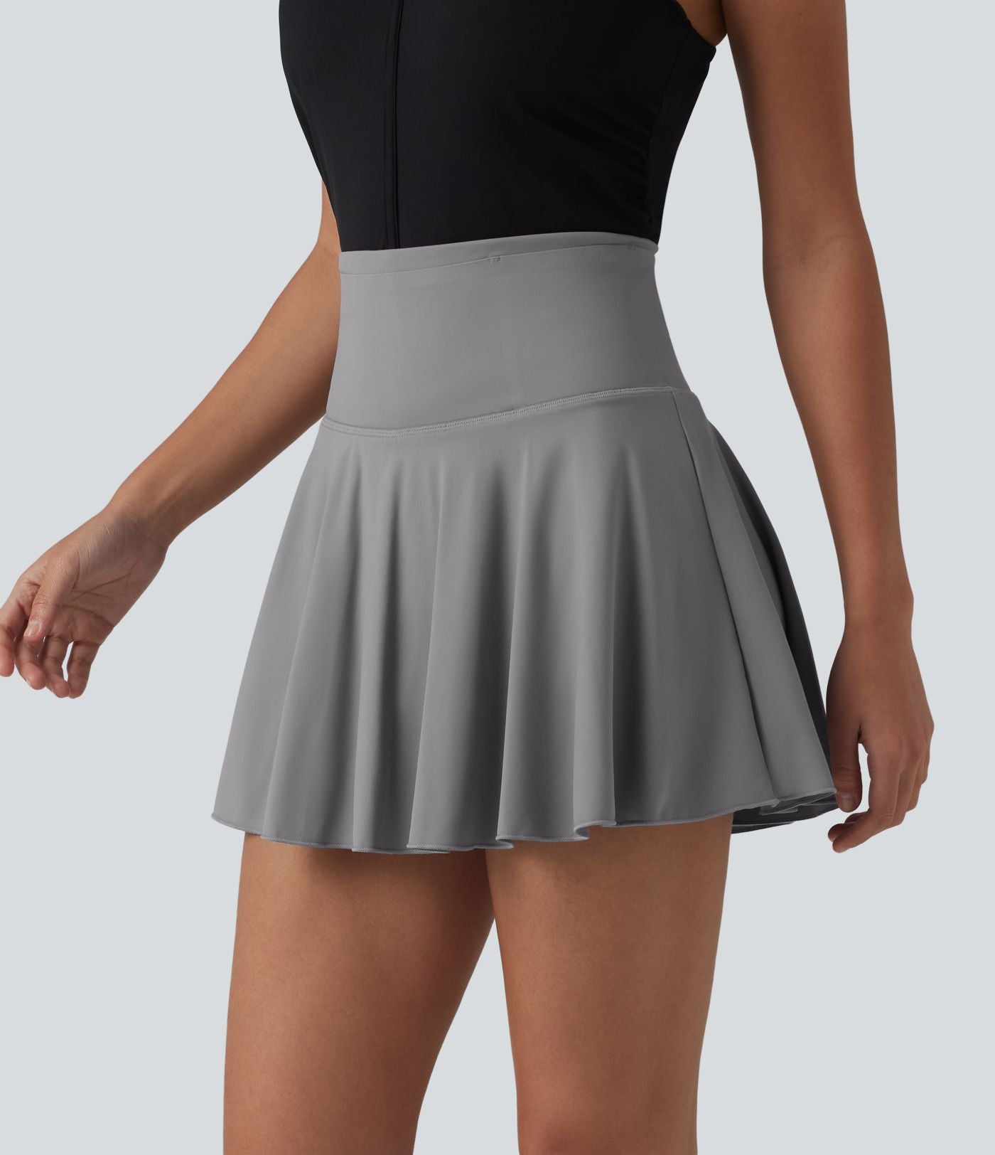Jupe de tennis courte évasée 2-en-1 SoftlyZero™ Airy effet frais InstantCool taille haute avec poches, protection solaire UPF50+
