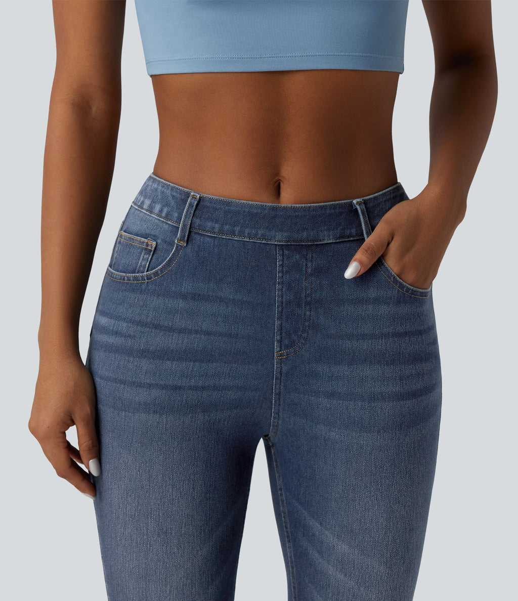 Jean skinny 7/8 casual Halara Flex™ Curvy taille mi-haute avec poches