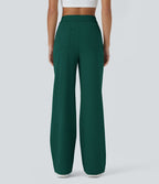 Pantalon taille haute coupe droite DayStretch avec poches