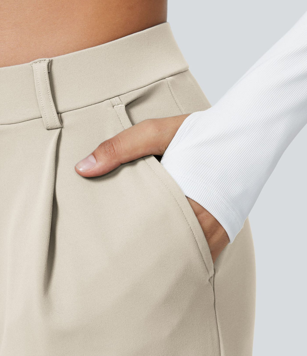 Pantalon tailleur Halara Flex™ DayStretch coupe droite taille haute avec poches