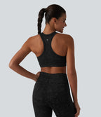Brassière de sport col U dos nageur maintien léger