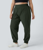 Jogging de Randonnée Grande Taille Taille Haute avec Ceinture Élastique
