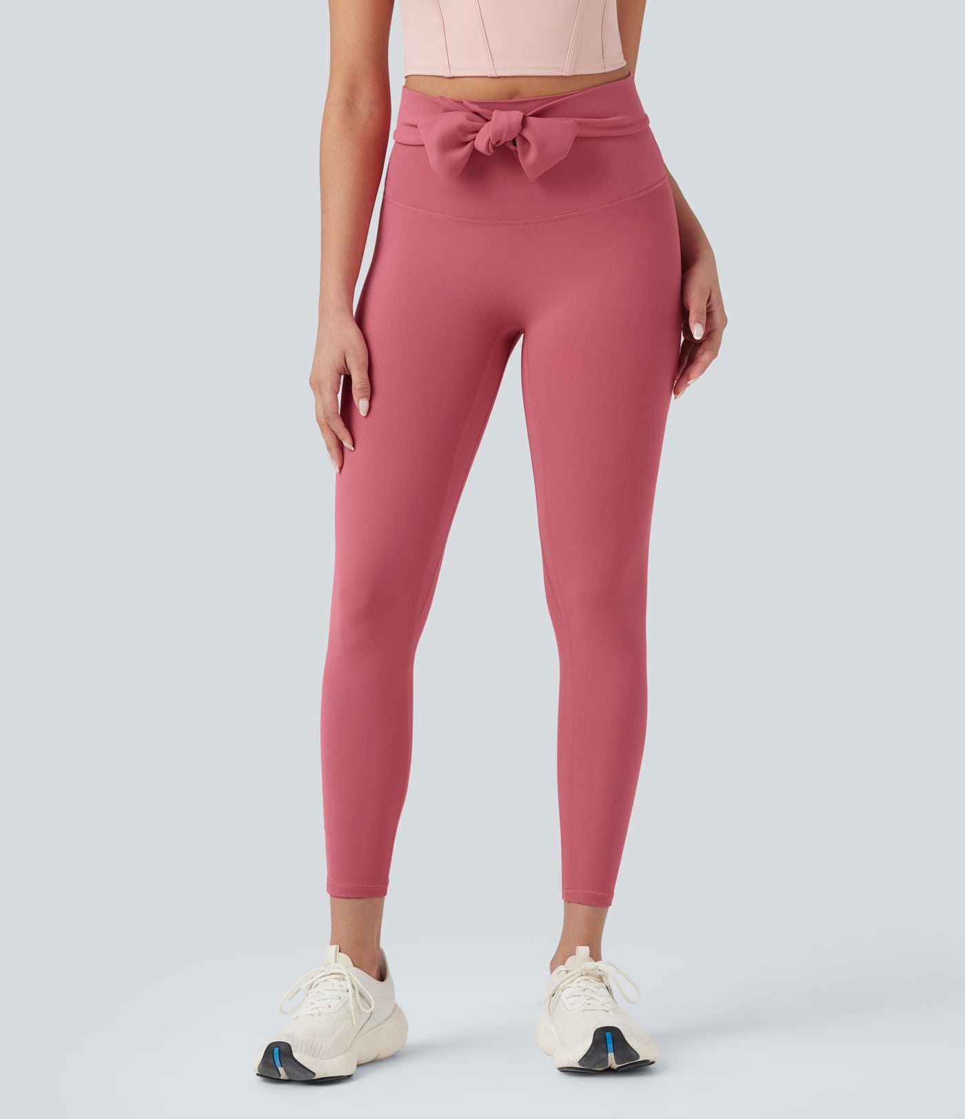 Legging yoga 7/8 SoftlyZero™ taille haute froncé avec lien dos - UPF50+