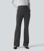 Halara Flex™ Pantalon tailleur évasé pied-de-poule taille haute avec poches