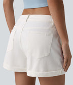 Short en jean Halara Flex™ taille basse décontracté 7,5 cm avec poches
