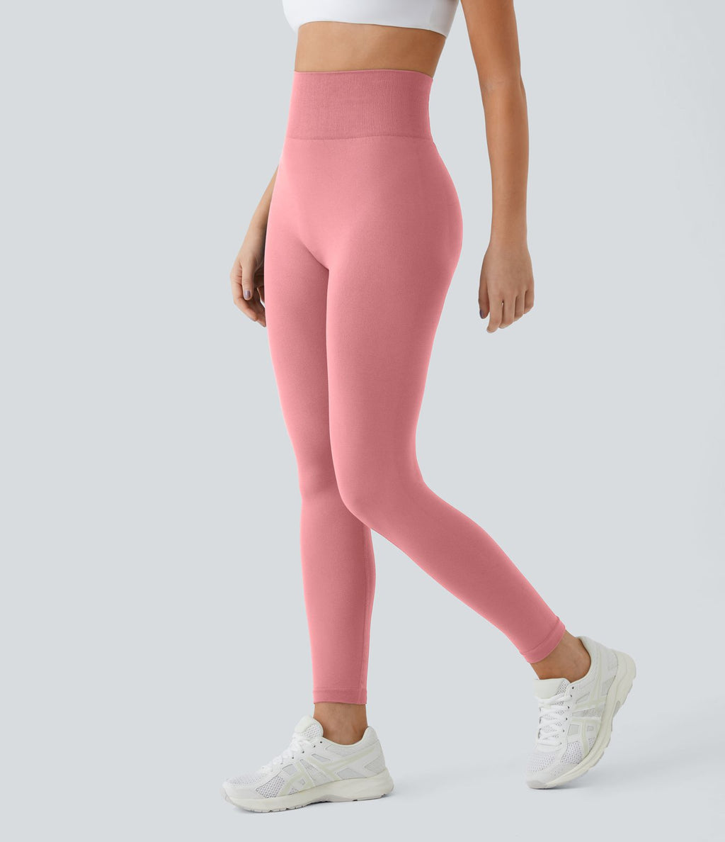 Legging taille haute froncé uni sans couture OneForm Seamless Flow