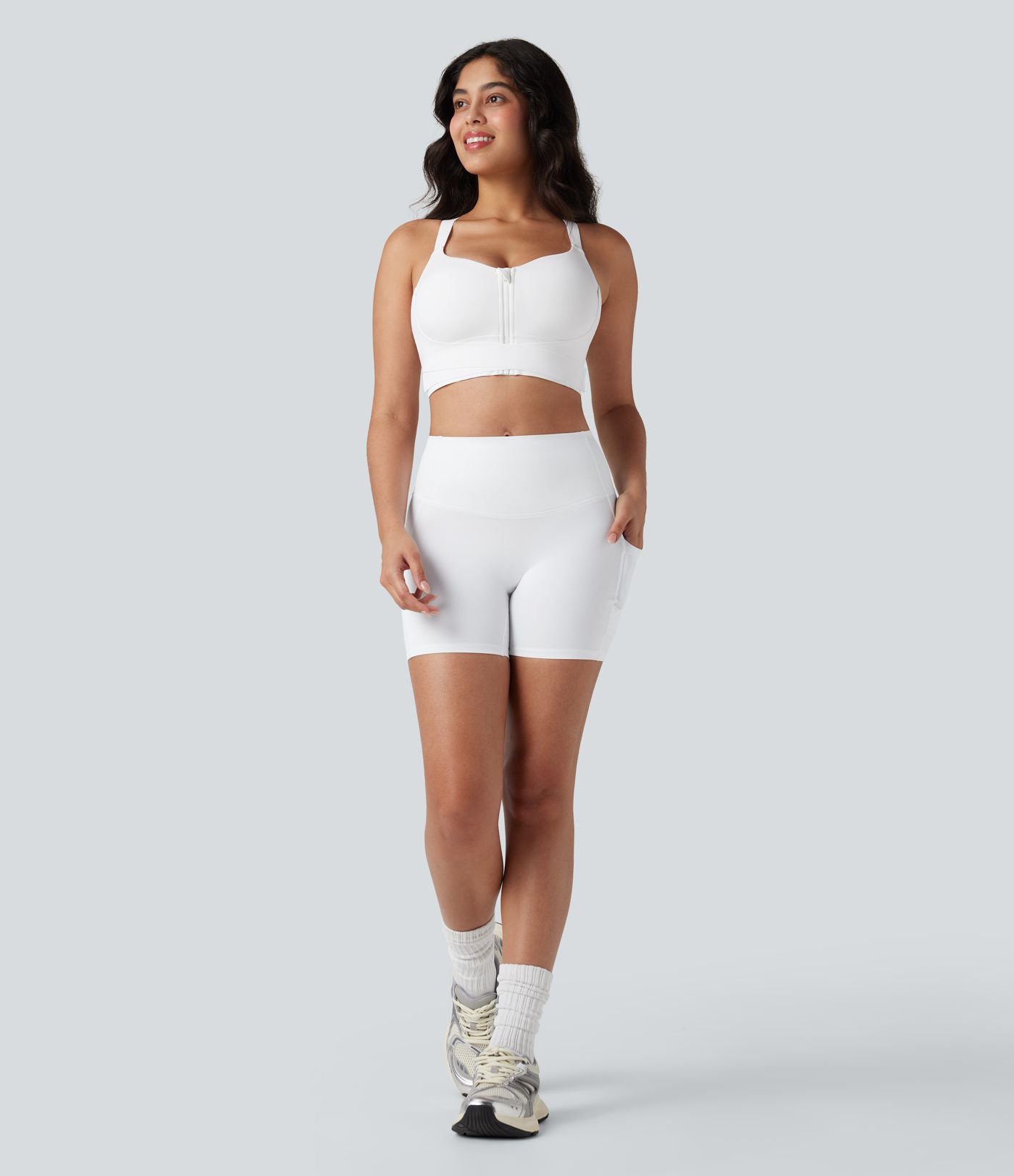 Brassière de sport SpeedWave™ maintien moyen push-up fermeture éclair boucle ajustable séchage rapide running bonnets E-G